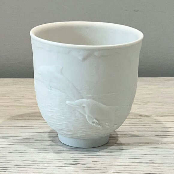 Lladro Dolphins at Play Votive Cup Candle Holder #17658 Collectors Society BOX - Picture 2 of 9